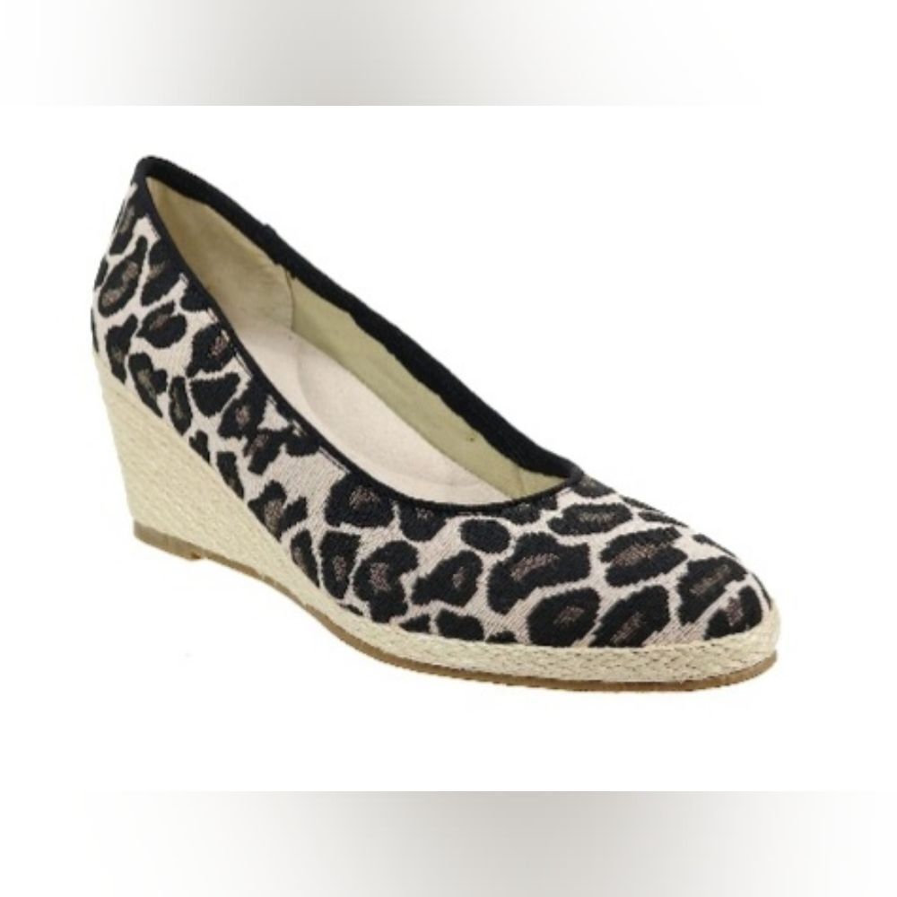 David Tate Burmuda, Leopard Print Wedges.NIB/Size 8🐆